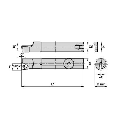 Boring Bar - T Type 11 ASTFC Right