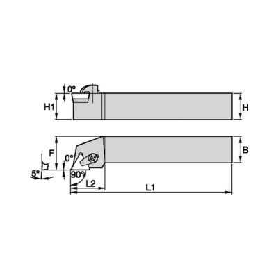 OD Turning Holder - T Type CTGP Right 25 x 25