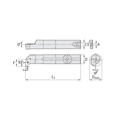 Turning Holder - D Type Insert 11 A-SDUC Left