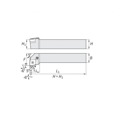 OD Turning Holder - C Type Insert 16 PCLN 95 Right 32 x 25