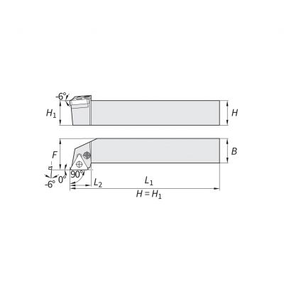 OD Turning Holder - T Type 22 PGTN Right 32 x 25