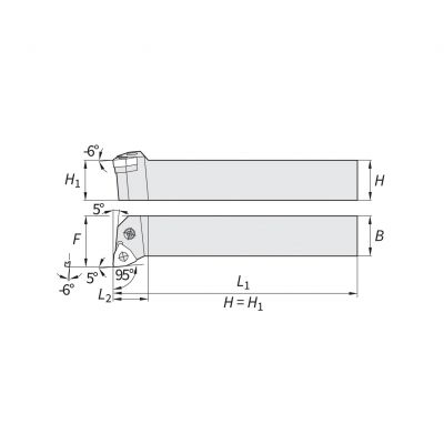 OD Turning Holder - W Type 06 PWLN Left 25 x 25