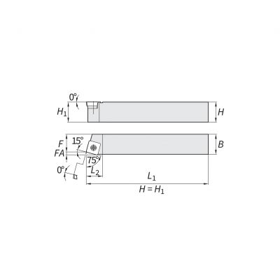 OD Turning Holder - S Type Insert 09 SSBC Left 16 x 16