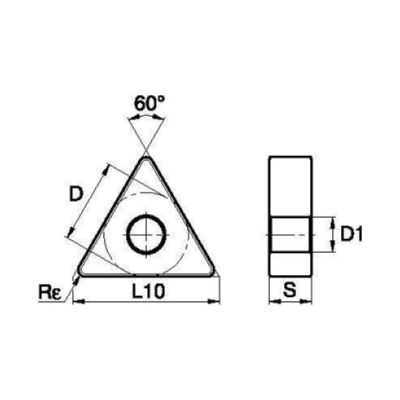 TNGP - T Type Turning Insert 9.52mm - TN10U