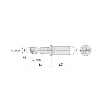 Top Cut 4 Drill 2xD - C 22mm