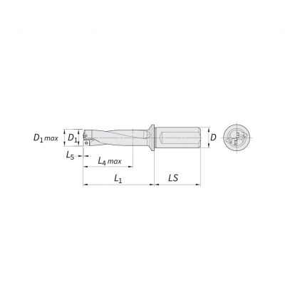 Top Cut 4 Drill 3xD - A 12.7mm