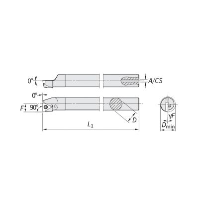 Triangle Turning Insert - T Type 11 ESTFC Right 25 x 32